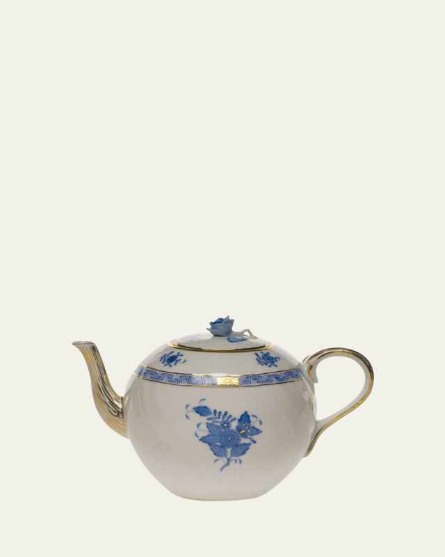 Chinese Bouquet Blue Teapot